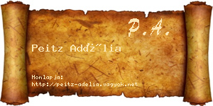 Peitz Adélia névjegykártya